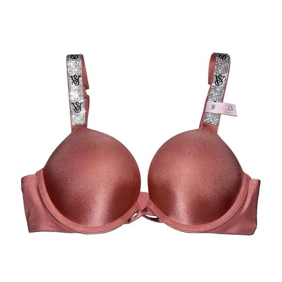 Victoria's Secret Secret Bombshell Shine Strap Bra Smooth Rose Blush Size 32B - Picture 4 of 4
